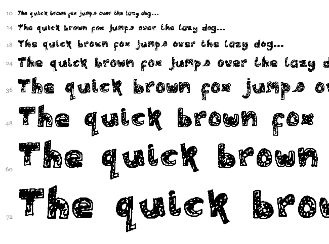 Lele's Scribadoo font waterfall